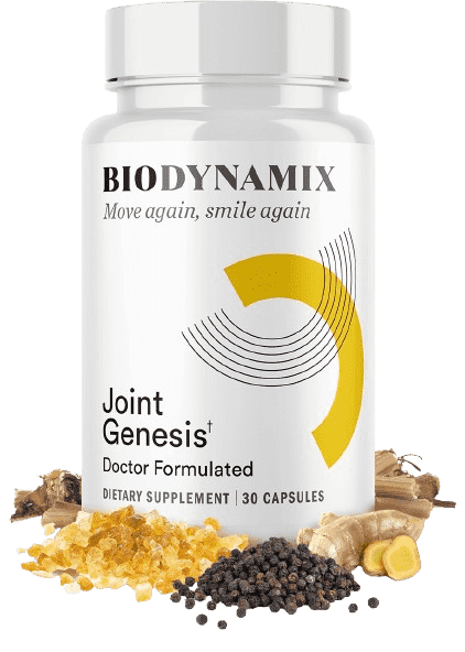 Joint Genesis bottle with ingredients