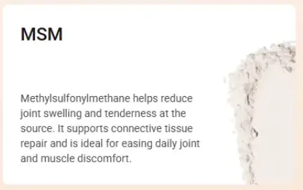 MSM - Methylsulfonylmethane - Therawolf ingredients.