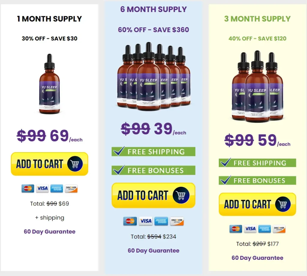 Yu Sleep pricing - All Yu Sleep prices – Yu Sleep Official Website